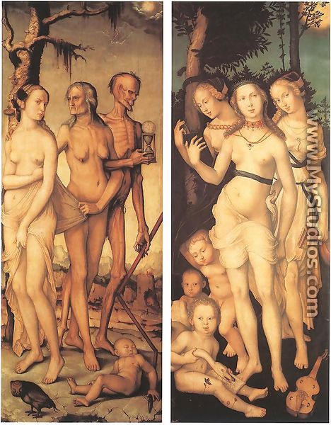 Three Ages Of Man And Three Graces 1539 - Hans Baldung  Grien