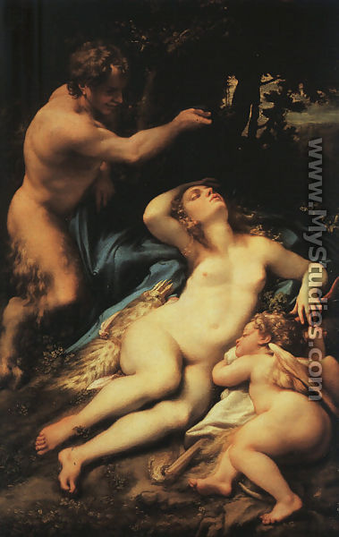 Venus and Cupid with a Satyr 1528 - Correggio (Antonio Allegri)