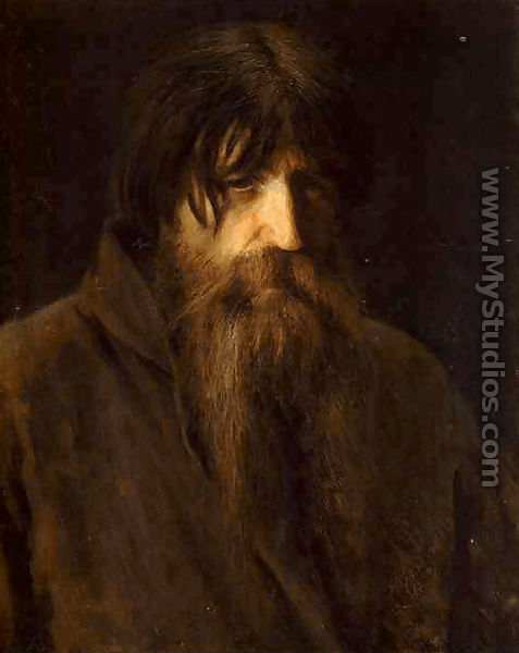 Head Of An Old Peasant (study) - Ivan Nikolaevich Kramskoy