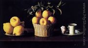 Still-life with Lemons, Oranges and Rose 1633 - Francisco De Zurbaran