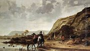 Large River Landscape with Horsemen - Aelbert Cuyp