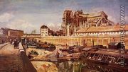 Notre Dame De Paris  Seen From The Pont De L Archeveche - Johan Barthold Jongkind