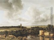 Landscape With Church And Ruined Castle - Jacob Van Ruisdael