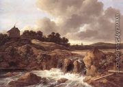 Landscape with Waterfall c. 1670 - Jacob Van Ruisdael