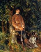 Alfred Berard And His Dog - Pierre Auguste Renoir
