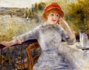 Alphonsine Fournaise On The Isle Of Chatou - Pierre Auguste Renoir