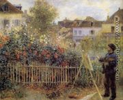 Claude Monet Painting In His Garden At Argenteuil - Pierre Auguste Renoir