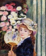 Girl With Fan - Pierre Auguste Renoir