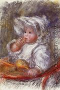 Jean Renoir In A Chair Aka Child With A Biscuit - Pierre Auguste Renoir