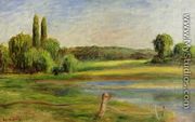 Landscape With Fence - Pierre Auguste Renoir
