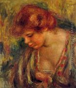 Profile Of Andre Leaning Over - Pierre Auguste Renoir