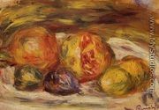 Still Life   Pomegranate  Figs And Apples - Pierre Auguste Renoir