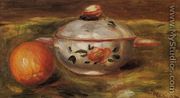 Still Life With Orange And Sugar Bowl - Pierre Auguste Renoir