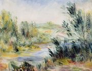 The Banks Of A River  Rower In A Boat - Pierre Auguste Renoir