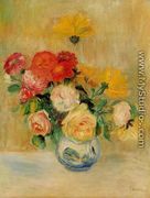 Vase Of Roses And Dahlias5 - Pierre Auguste Renoir