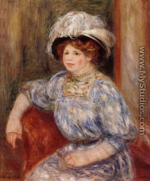 Woman In Blue - Pierre Auguste Renoir