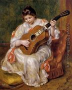 Woman Playing The Guitar - Pierre Auguste Renoir