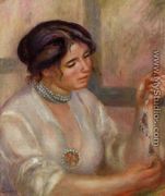 Woman With A Necklace - Pierre Auguste Renoir