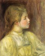 Womans Head  The Thinker - Pierre Auguste Renoir