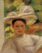 Young Woman In A Hat - Pierre Auguste Renoir