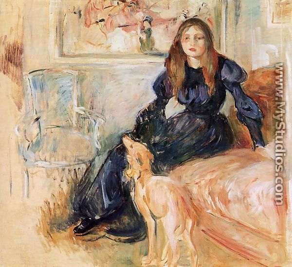 Julie Manet and her Greyhound Laertes 1893 - Berthe Morisot