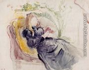 Julie Manet  Reading In A Chaise Lounge - Berthe Morisot
