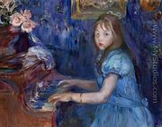 Lucie Leon At The Piano - Berthe Morisot
