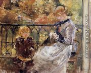 On The Balcony Of Eugene Manets Room At Bougival - Berthe Morisot