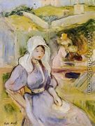 On The Beach At Portrieux - Berthe Morisot