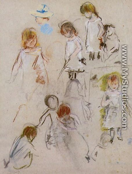 Studies Of A Little Girl - Berthe Morisot