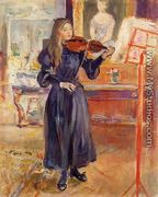 Studying The Violin - Berthe Morisot