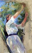 Young Girl Picking Cherries - Berthe Morisot