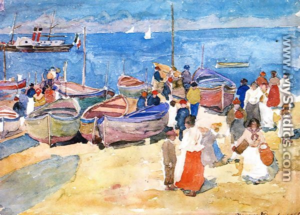 At The Shore (Capri) - Maurice Brazil Prendergast