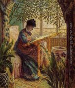 Camille Embroidering - Claude Oscar Monet