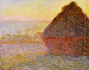 Grainstack At Sunset - Claude Oscar Monet