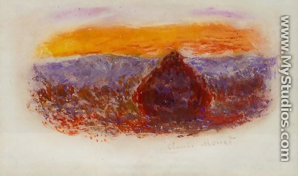 Grainstack At Sunset2 - Claude Oscar Monet