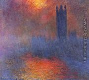 Houses Of Parliament  Effect Of Sunlight In The Fog2 - Claude Oscar Monet