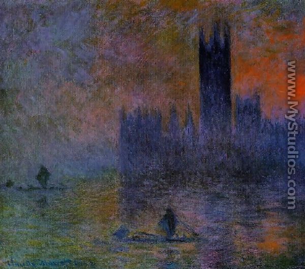 Houses Of Parliament  Fog Effect2 - Claude Oscar Monet