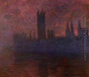 Houses Of Parliament  London  Symphony In Rose - Claude Oscar Monet
