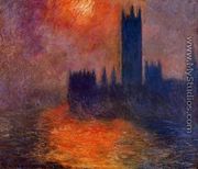 Houses Of Parliament  Sunset - Claude Oscar Monet