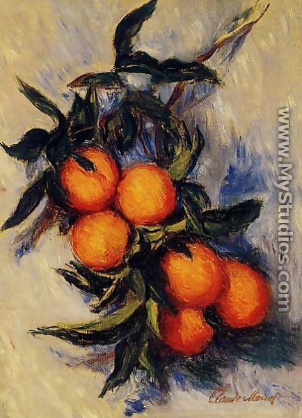 Orange Branch Bearing Fruit - Claude Oscar Monet