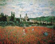 Poppy Field Near Vetheuil - Claude Oscar Monet