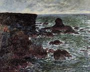 Rocky Coast And The Lion Rock  Bele Ile - Claude Oscar Monet