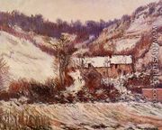 Snow Effect At Falaise - Claude Oscar Monet