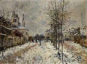 The Boulevard De Pontoise At Argenteuil  Snow Effect - Claude Oscar Monet