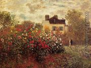 The Garden At Argenteuil Aka The Dahlias - Claude Oscar Monet