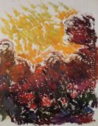 The Garden At Giverny - Claude Oscar Monet
