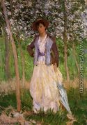 The Stroller (Suzanne Hischede) Aka Taking A Walk - Claude Oscar Monet