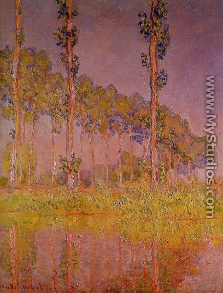 Three Trees In Spring - Claude Oscar Monet
