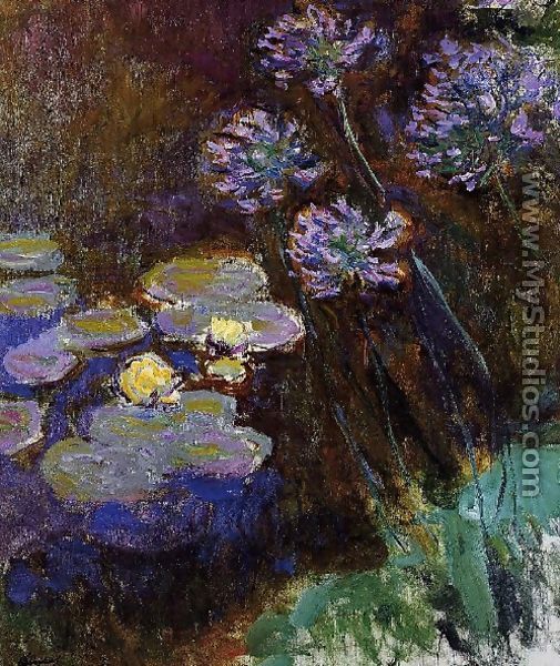 Water Lilies And Agapanthus59 - Claude Oscar Monet